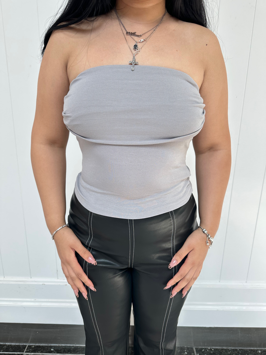 Style Era Tube Top - Gray