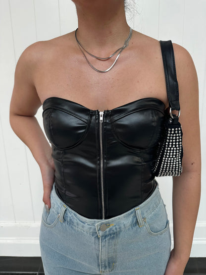 Leather Behavior Top