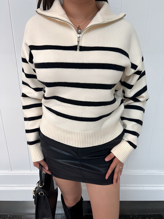 Cozy Cute Striped Pullover