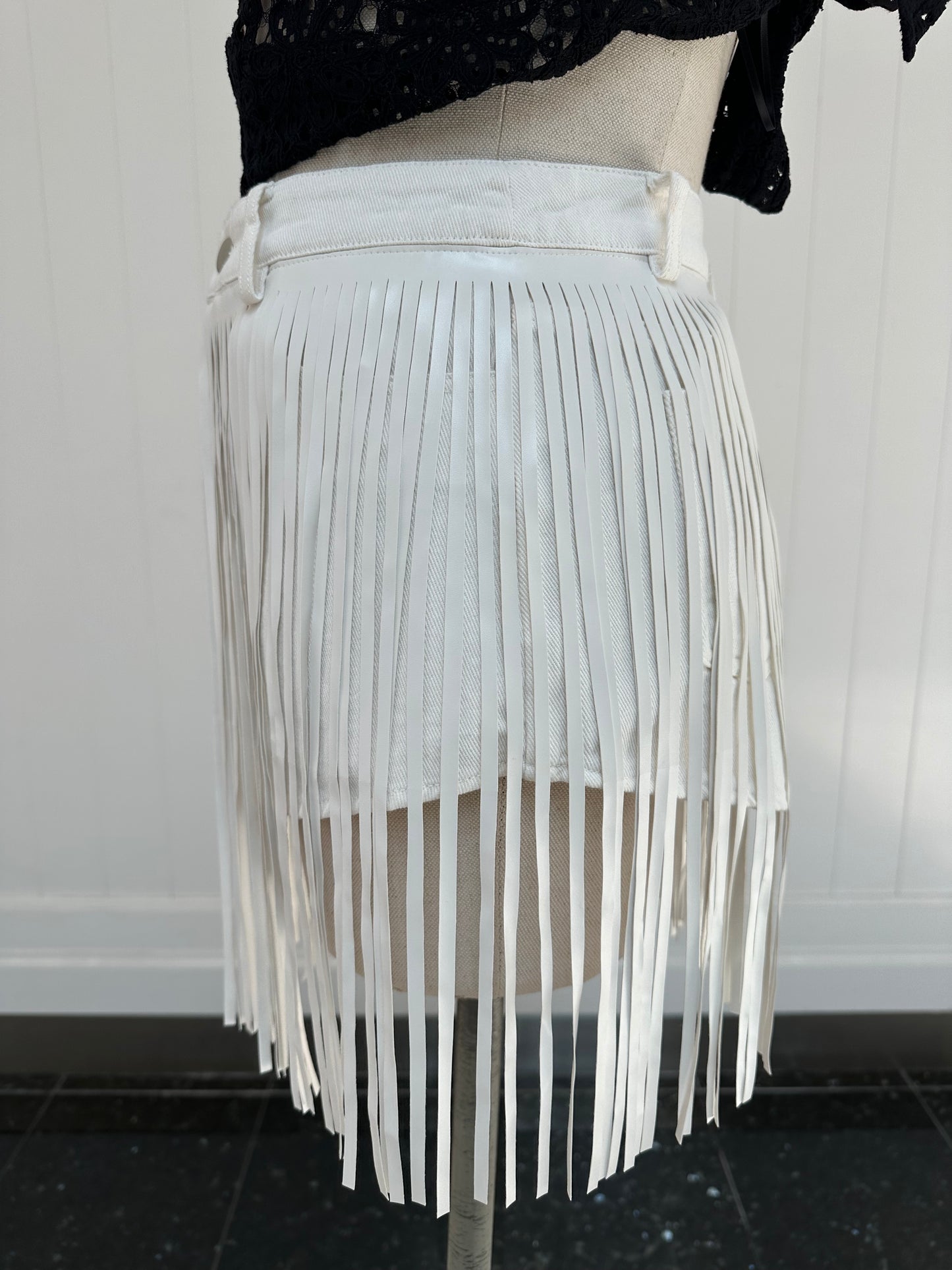 Fringe Moment Denim Shorts