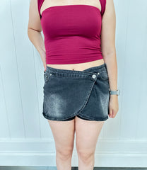 Trendy Denim Skort