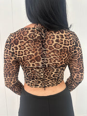 Leopard For The Night Mesh Top